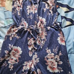 Amazon Blue Floral Jumpsuit